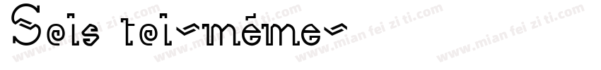 Sois toi-même字体转换